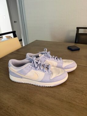 Nike Dunk Low Lavender and White Canvas Sneakers
